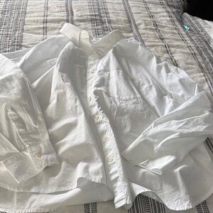 Gap Oversized White Button-Up Shirt